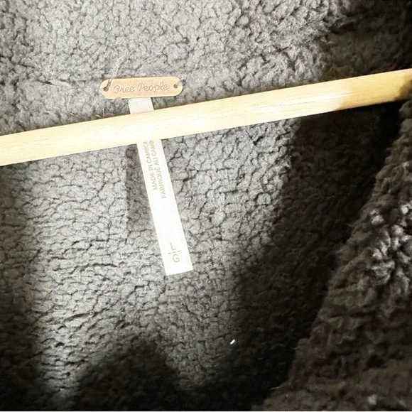 Free People This Love Black and Pink Floral Sherpa lined Coat - Picture 14 of 16